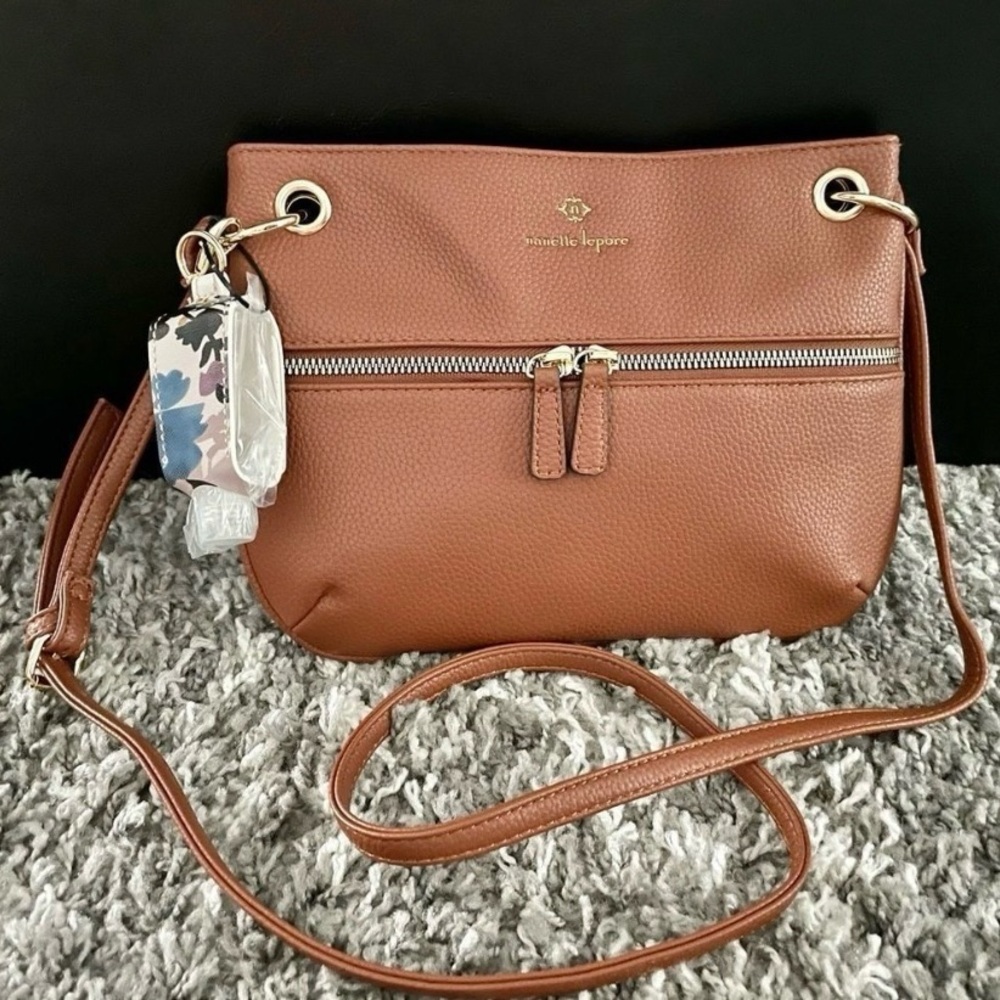 NWOT Nanette Lepore Loris Crossbody in Brown with Sanitizer Case